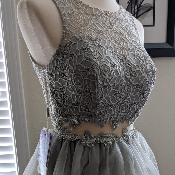 NWT JJ's House Beautiful Gray Dress - Picture 8 of 13